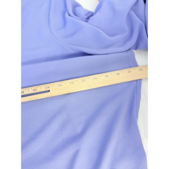 Avenue Womens Light Purple V Neck Grommet Long Sleeve Loose Fit Top 30/32 - Picture 9 of 12